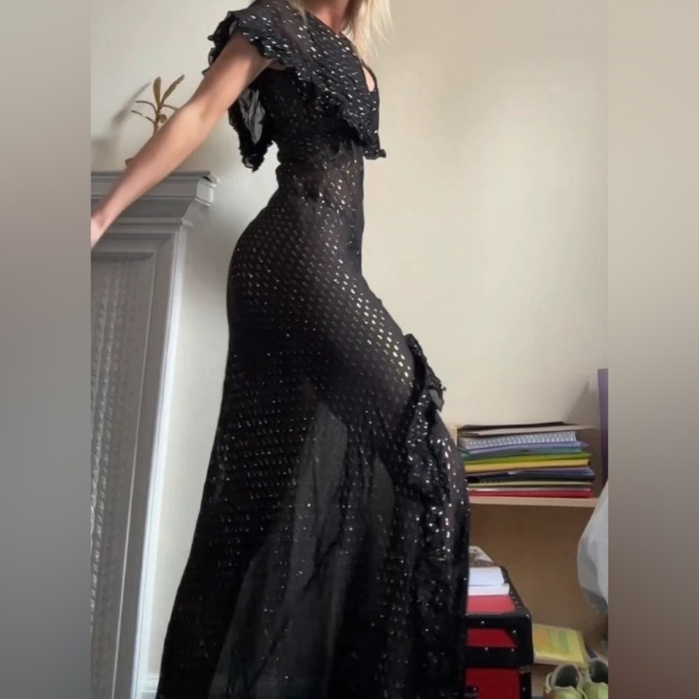 Rat & Boa Giorgia Dress in Black & Gold
